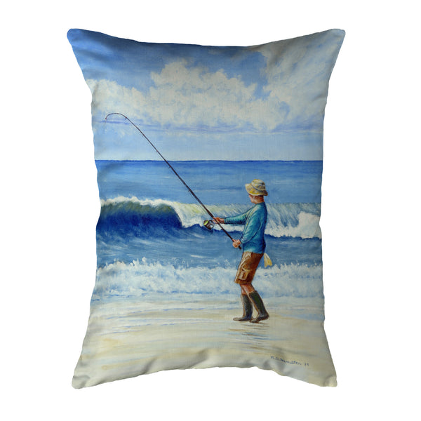Surf Fishing Noncorded Indoor/Outdoor Pillow