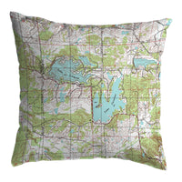 Lake Cavalier & Lake Norman, MS Nautical Map No-Cord Pillow