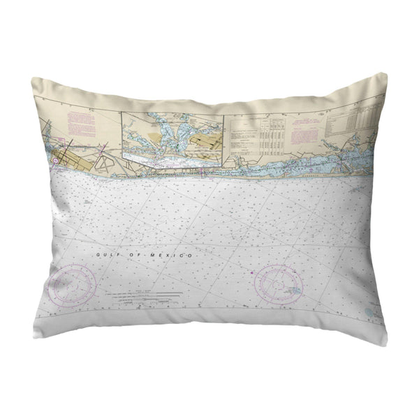 Venice to Casey Key, FL Nautical Map No-Cord Pillow