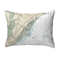 Murells Inlet, SC Nautical Map Noncorded Indoor/Outdoor Pillow