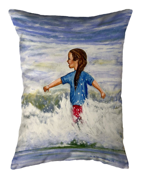 Girl in Surf  Pillow