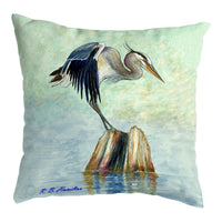 Balancing Heron  Pillow