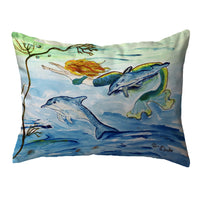 Mermaid & Dolphins Noncorded Pillow