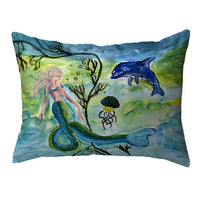 Mermaid & Jellyfish Noncorded Pillow