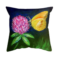 Sulphur Butterfly & Clover Noncorded Pillow