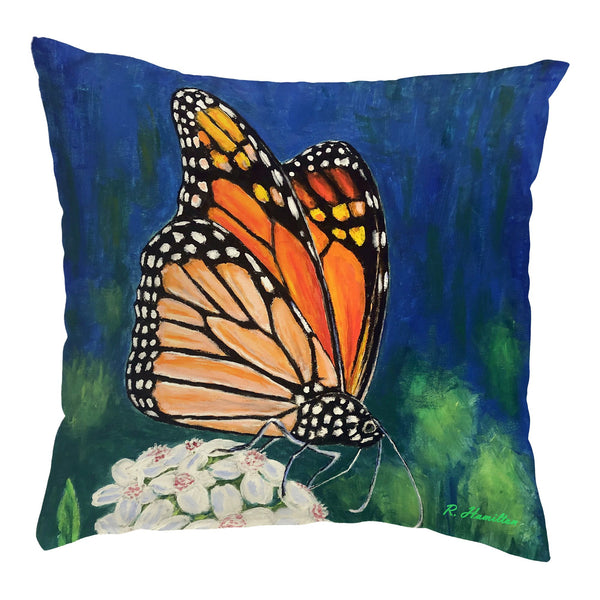 Monarch & Flower Noncorded Pillow