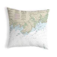 Guilford Point, CT Nautical Map Noncorded Indoor/Outdoor Pillow