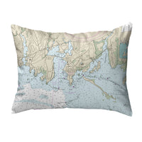 Stonington Harbor, CT Nautical Map Noncorded Indoor/Outdoor Pillow