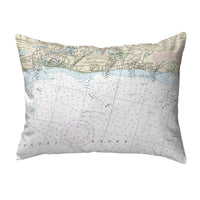 Harwich Port, MA Nautical Map Noncorded Indoor/Outdoor Pillow