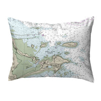 Biddleford Pool, ME Nautical Map Noncorded Indoor/Outdoor Pillow