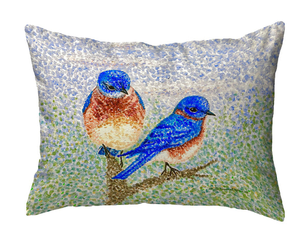 Two Blue Birds No-Cord Pillow