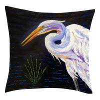 Palette Great Egret No-Cord Pillow