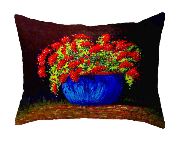 Potted Geraniums No-Cord Pillow