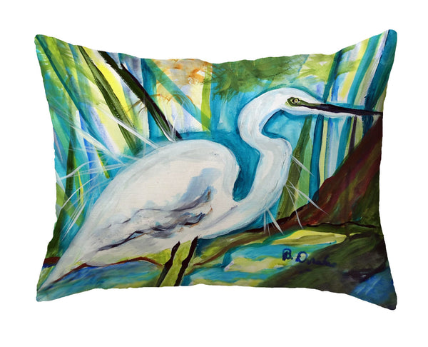 Betsy's Great Egret No-Cord Pillow