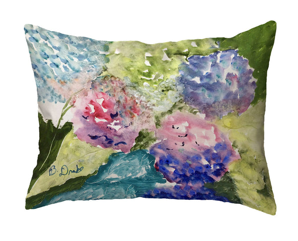 Pink & Purple Hydrangea No-Cord Pillow