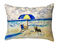 Beach Chair and Yorkie No-Cord Pillow