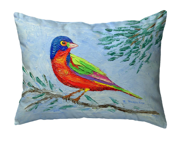 Palette Painted Bunting No-Cord Pillow