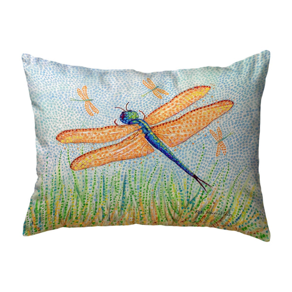 Pointillist Dragonfly No-Cord Pillow