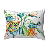 Orange Floral No-Cord Pillow