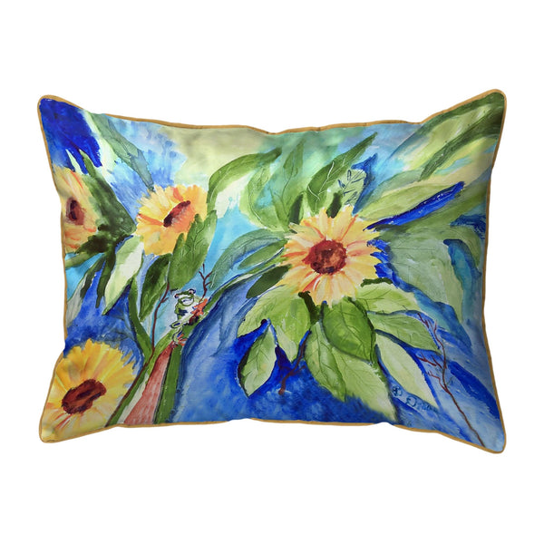 Sunflower & Frog No-Cord Pillow