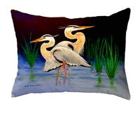 Two Blue Herons No-Cord Pillow