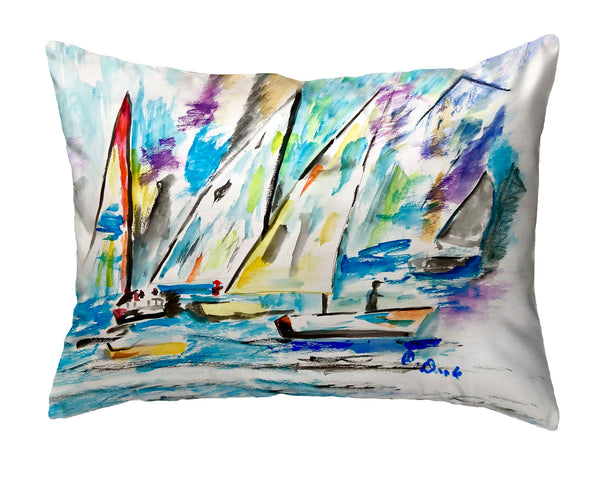 Betsy's New Sailboats No-Cord Pillow