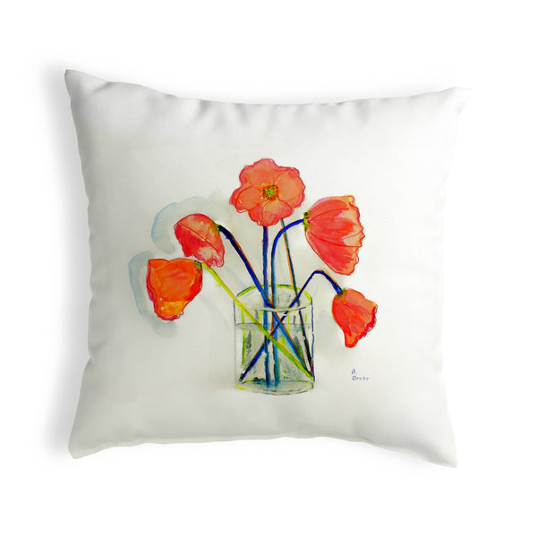 Poppies in Vase Pillow