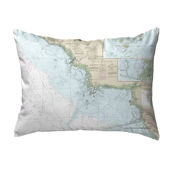 Crystal River to Horseshoe Point, FL Nautical Map Noncorded Indoor/Outdoor Pillow