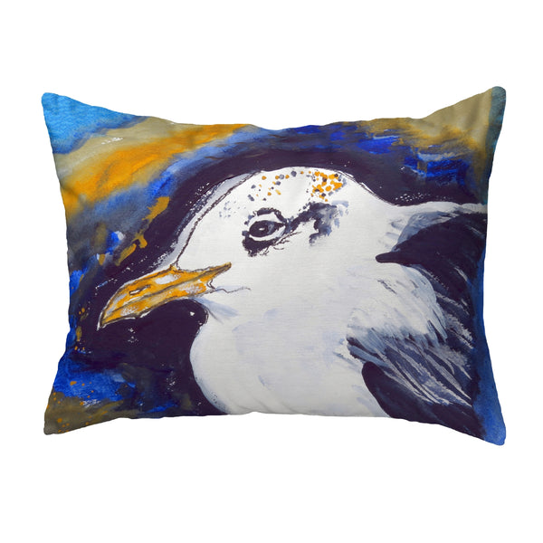 Gull Portrait Left Pillow