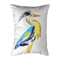 Vertical Blue Heron Pillow