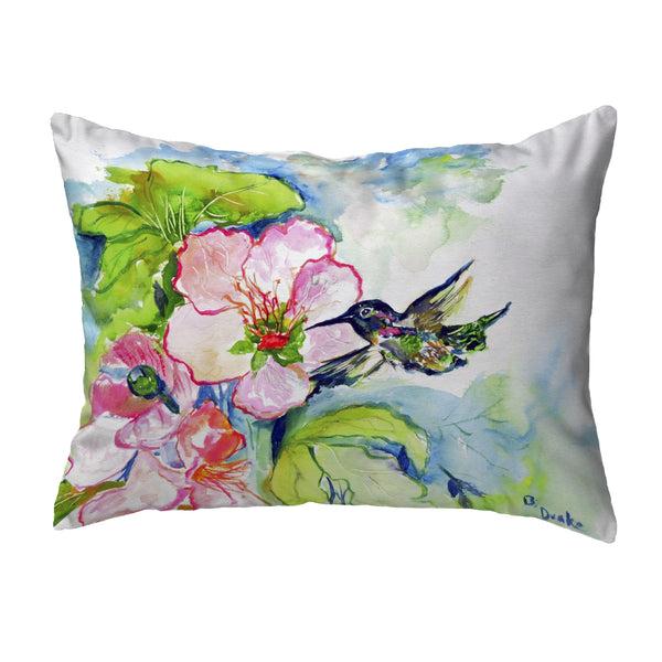 Hummingbird & Hibiscus Pillow