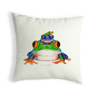 Stacked Frogs Pillow