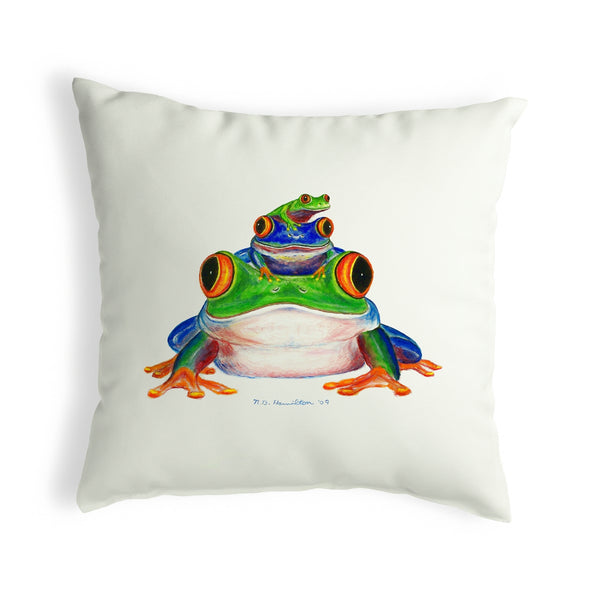 Stacked Frogs Pillow