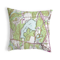 Alexander's Lake, CT Nautical Map Noncorded Indoor/Outdoor Pillow