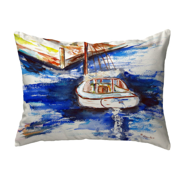 Sailboat & Dock Noncorded Pillow