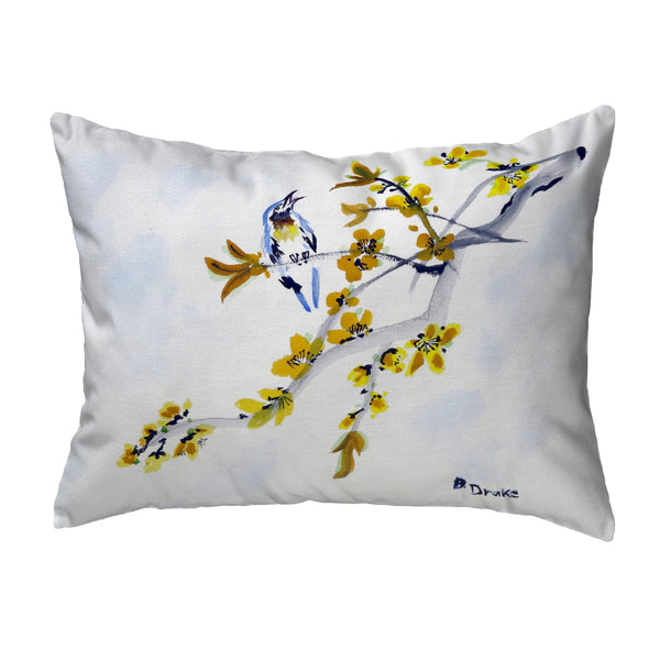 Bird & Forsythia Pillow