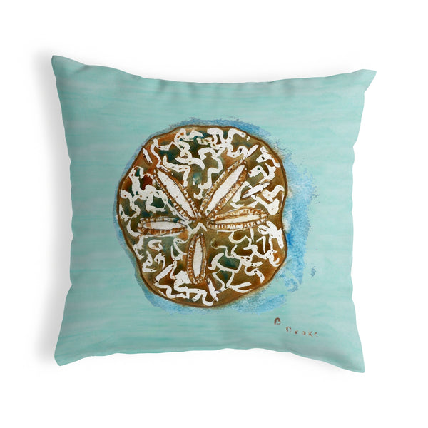 Sand Dollar Teal Pillow