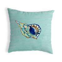 Betsy's Shell Teal Pillow