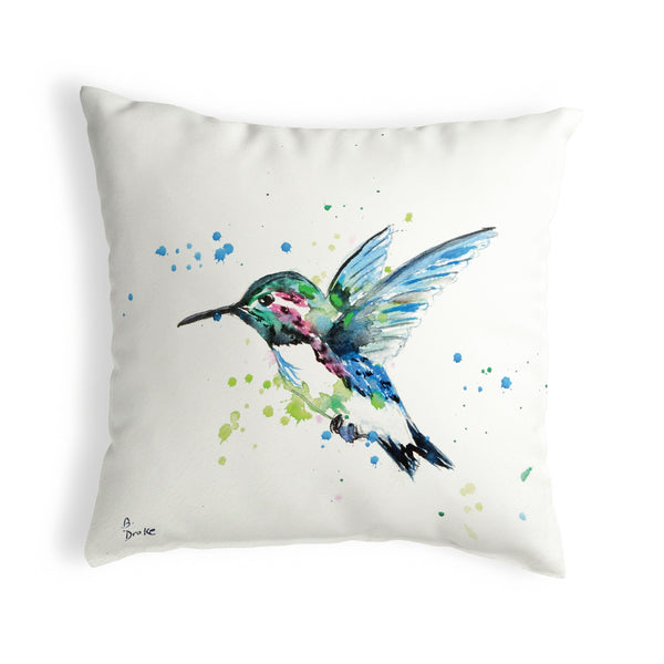 Green Hummingbird Pillow