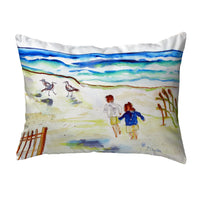 Running at the Beach Pillow