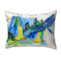 Yellow Bells & DragonFly Pillow