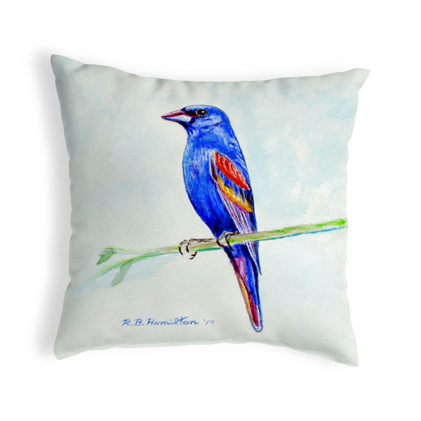 Blue Grosebeak Pillow