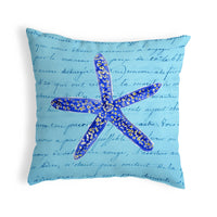 Blue Starfish Pillow