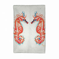 Coral Sea Horses Kitchen Towel