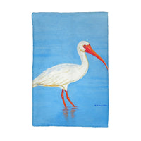 Posing White Ibis Kitchen Towel