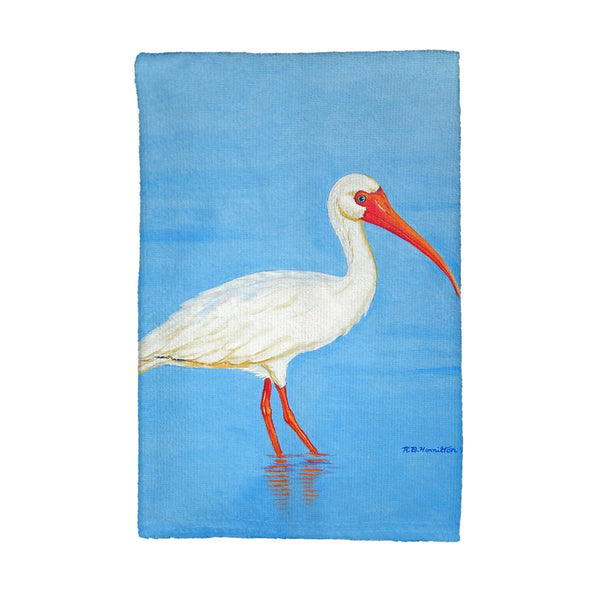 Posing White Ibis Kitchen Towel
