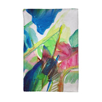 Pink Palms Kitchen Towel