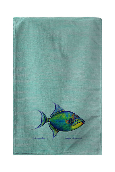 Trigger Fish - Teal Kitchen Towel