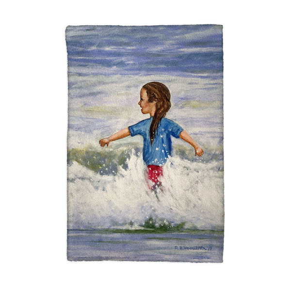 Girl in Surf Kitchen Towel