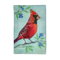 Cardinal and Blueberries Tree Kitchen Towel